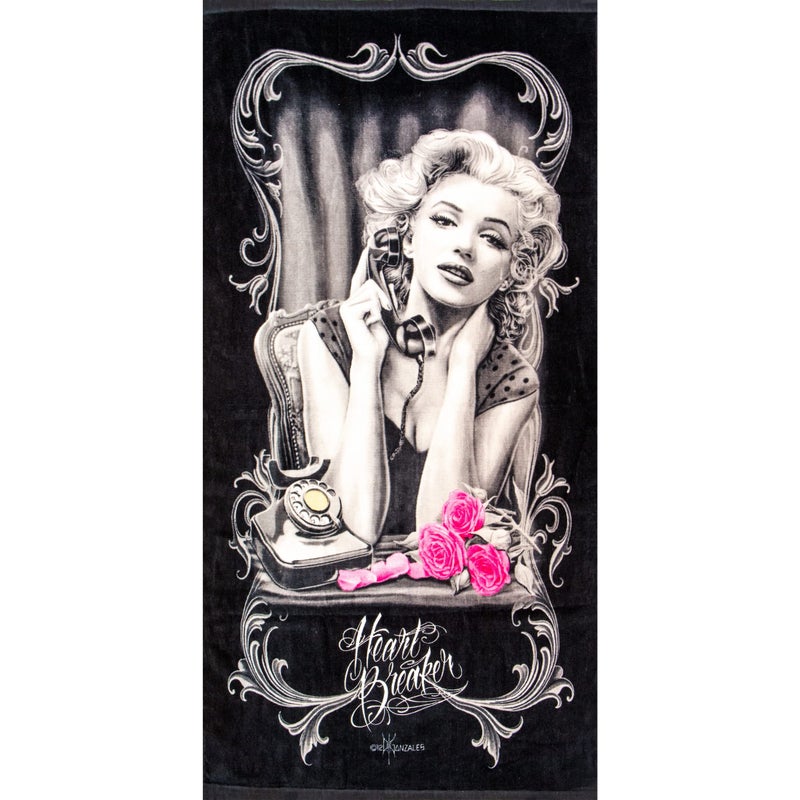 JPI Beach Towel - Heartbreaker - Oversized 58" x 28" - for Pool, Bath, Yoga, Gym, Travel, Camping, Beach Cart & Beach Chairs - Image 2